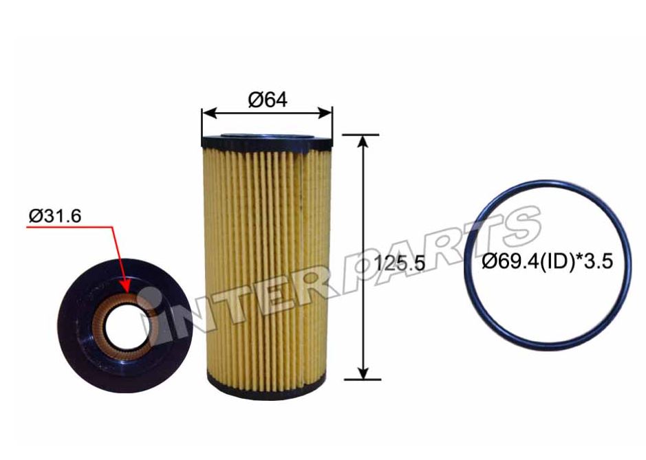 FORD 호환 OIL FILTER 6M5G-6744-AA IPEO-723/1